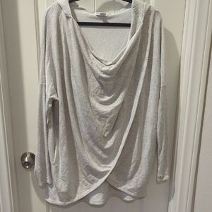 Athleta Purana Heather Gray Wrap Hoodie